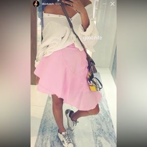 Zara Baby Pink Asymmetrical Mid-Length Skirt S